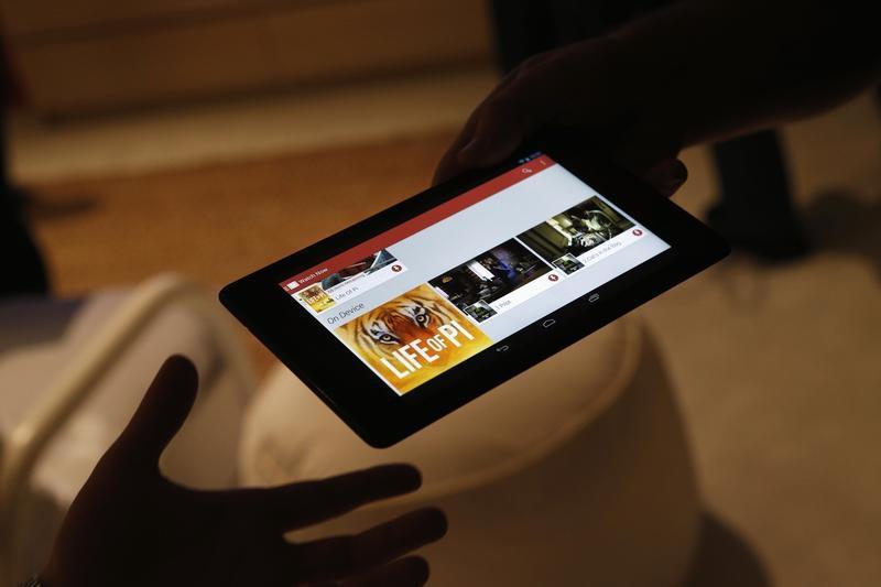 The new Nexus 7 tablet is demonstrated during a Google event at Dogpatch Studio in San Francisco